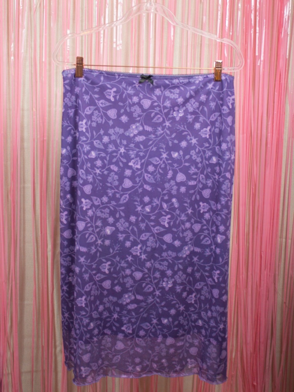 Cider Purple Dark Floral Skirt XL